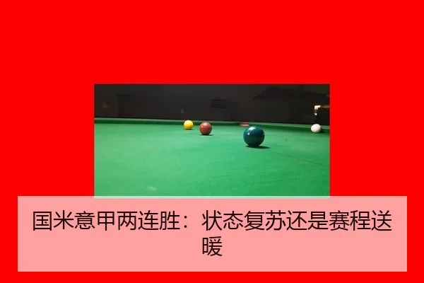 国米意甲两连胜：状态复苏还是赛程送暖